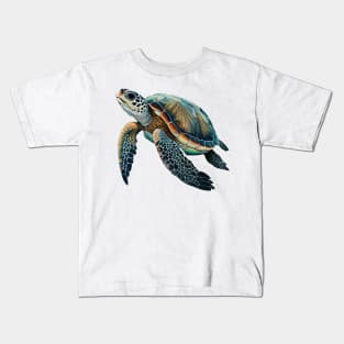 Sea Turtle in natural Colors Kids T-Shirt